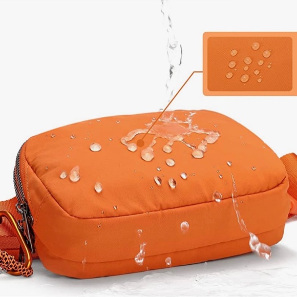 Fanny Packs Adjustable Strap, Bum Bag for Running Hiking Travel Workout (Orange) - Picture 4 of 8